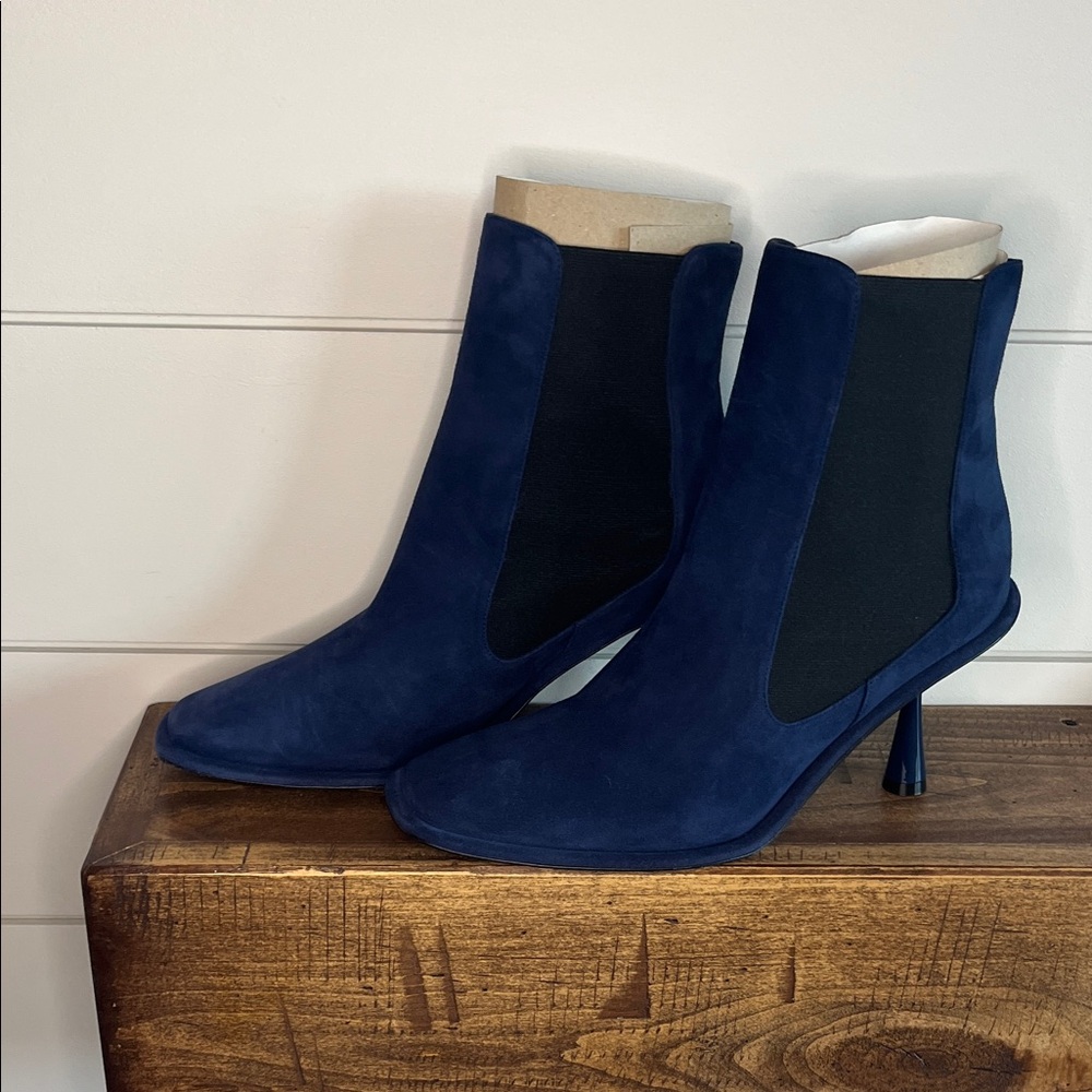 Pierre Hardy Navy and Black Heeled Boots NEW Size 39